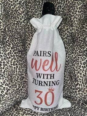 30th birthday wine bag